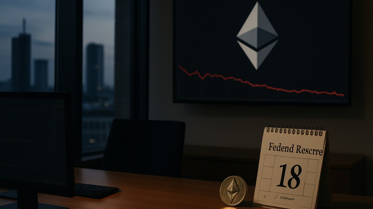 Ethereum koers wacht af terwijl rentebesluit Fed nadert
