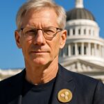 Ripple-voorzitter Chris Larsen voor het Californische Capitool in Sacramento