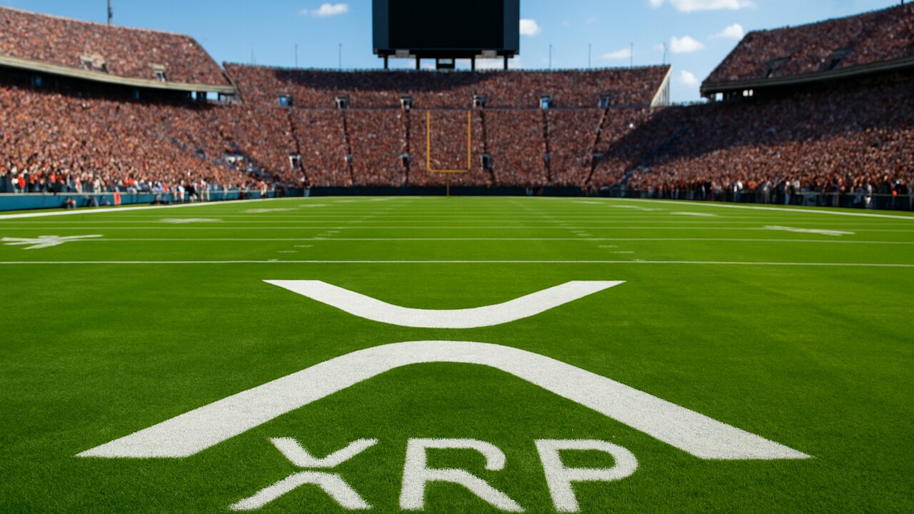 XRP-logo prijkt op football-veld in Florida in Ripple-deal van 5 miljoen dollar per jaar